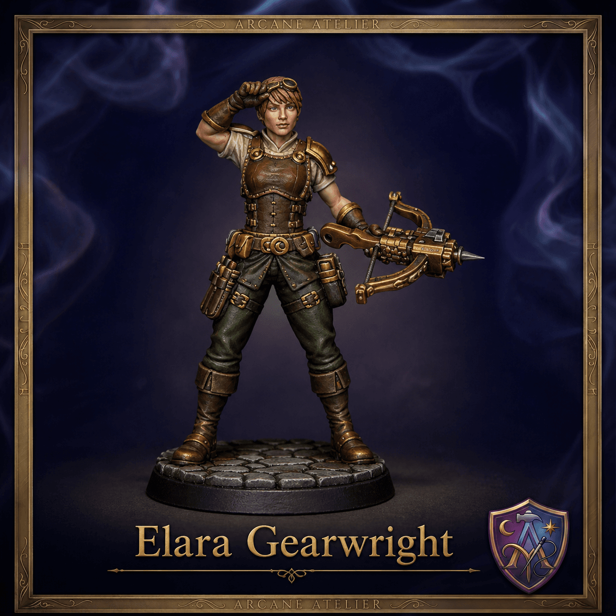 Elara Gearwright Mensch Artificer | DnD 32mm Resin Miniatur | VTT