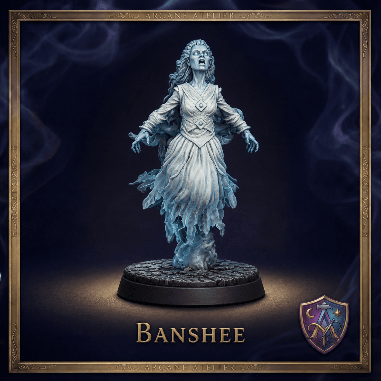 Banshee Untote Geist | DnD 32mm Resin Miniatur | Tabletop Pathfinder VTT